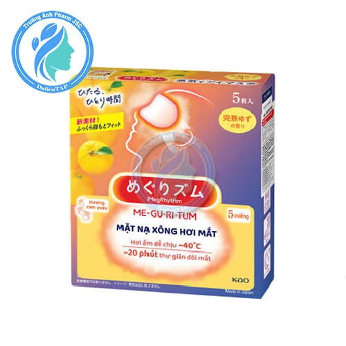 Mặt nạ xông hơi mắt Meguritum Hương cam yuzu 5 miếng