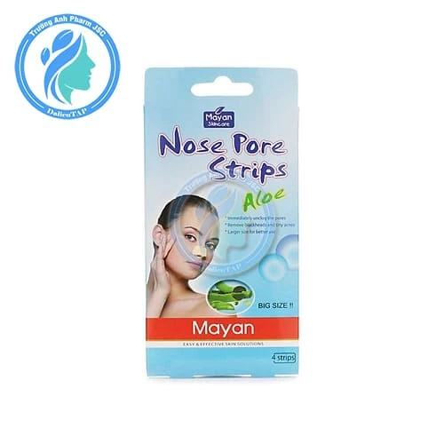 Mayan Nose Pore Strips Aloe 4 miếng - Miếng dán lột mụn