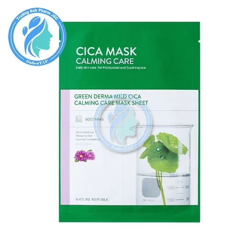 Nature Republic Green Derma Mild Cica Calming Care Mask Sheet 25ml - Mặt nạ giấy cấp ẩm