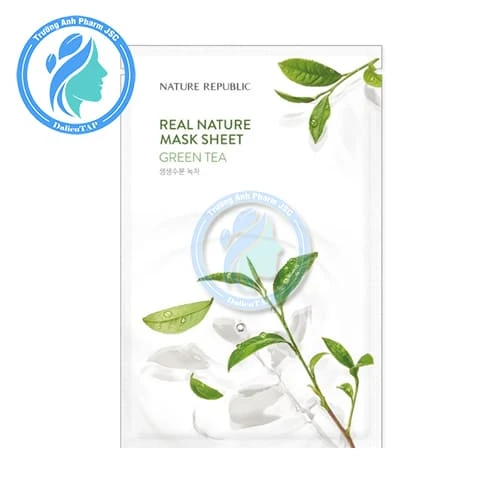 Nature Republic Real Nature Green Tea Mask Sheet 23ml - Mặt nạ giấy ngừa mụn