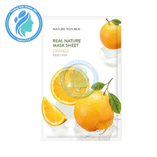 Nature Republic Real Nature Orange Mask Sheet 23ml - Mặt nạ dưỡng sáng da