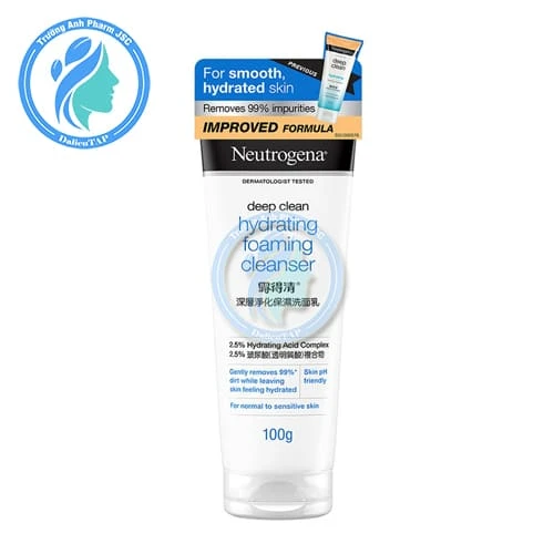 Neutrogena Deep Clean Hydrating Foaming Cleanser 100g - Sữa rửa mặt làm sạch da