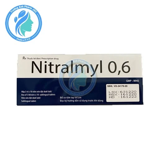 Nitralmyl 0,6 Hataphar - Thuốc điều trị bệnh động mạch vành