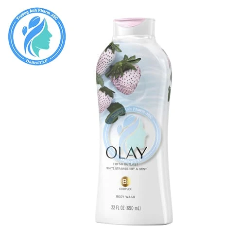 Olay Fresh Outlast White Strawberry & Mint Body Wash 650ml - Sữa tắm dưỡng ẩm