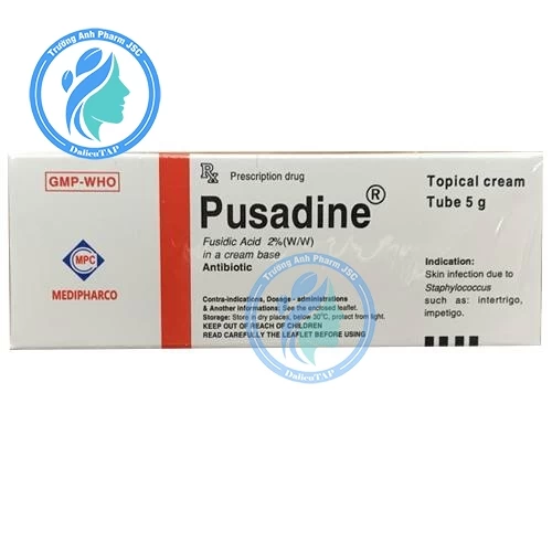 Pusadin 2% 5g - Điều trị nhiễm trùng da hiệu quả của Medipharco (10 hộp)