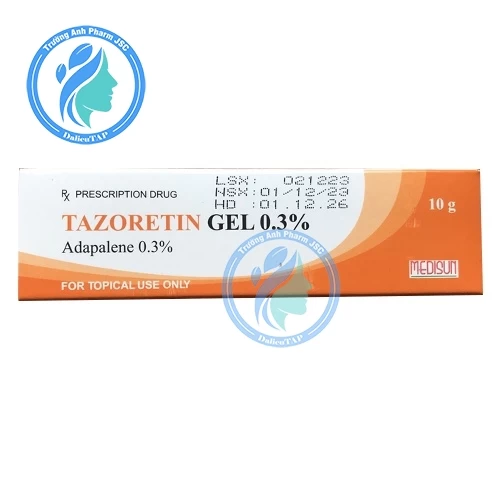 Tazoretin Gel 0.3% 10g - Thuốc điều trị mụn trứng cá hiệu quả