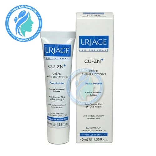 Uriage Cu-Zn+ Cream Anti-Irritations 40ml - Kem dưỡng cho da khô