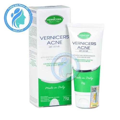 Gel rửa mặt Vernicers Acne Gel Scrub 70g - Giúp làm sạch mụn và dưỡng ẩm hiệu quả