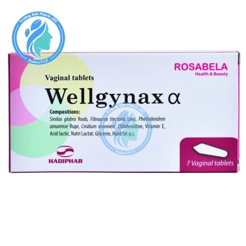 Wellgynax Alpha (Wellgynax α) Hadiphar - Hỗ trợ điều trị viêm âm đạo