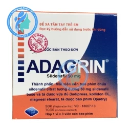 Adagrin 50mg ICA - Thuốc điều trị rối loạn cương dương