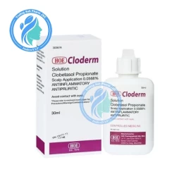 HOE Cloderm Solution 30ml - Điều trị vảy nến, bệnh da vùng đầu