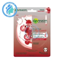 Garnier Mặt nạ giấy Serum Mask Ageless White Firming Hydration Grape Seeds & Hyaluron 28g