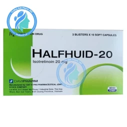 Halfhuid-20 - Viên uống đánh bay mụn trứng cá, mụn viêm