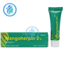 Mangoherpin 2% 10g - Thuốc điều trị bệnh ngoài da do virus herpes