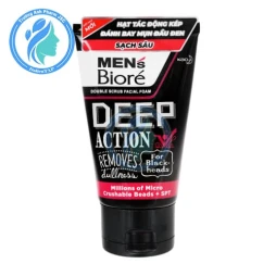 Men's Bioré Deep Action Removes Dullness For Blackheads 100g - Sữa rửa mặt sạch da