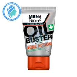 Men's Bioré Oil Buster White Clay Acne Action 100g - Sữa rửa mặt dành cho nam