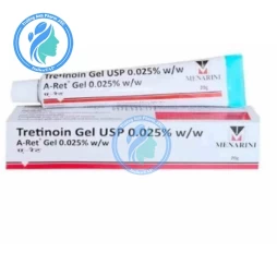 Tretinoin Gel USP 0.025% Menarini - Gel tái tạo, trẻ hóa da